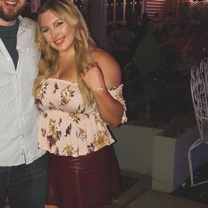 Seersucker Floral Pink Crop Top